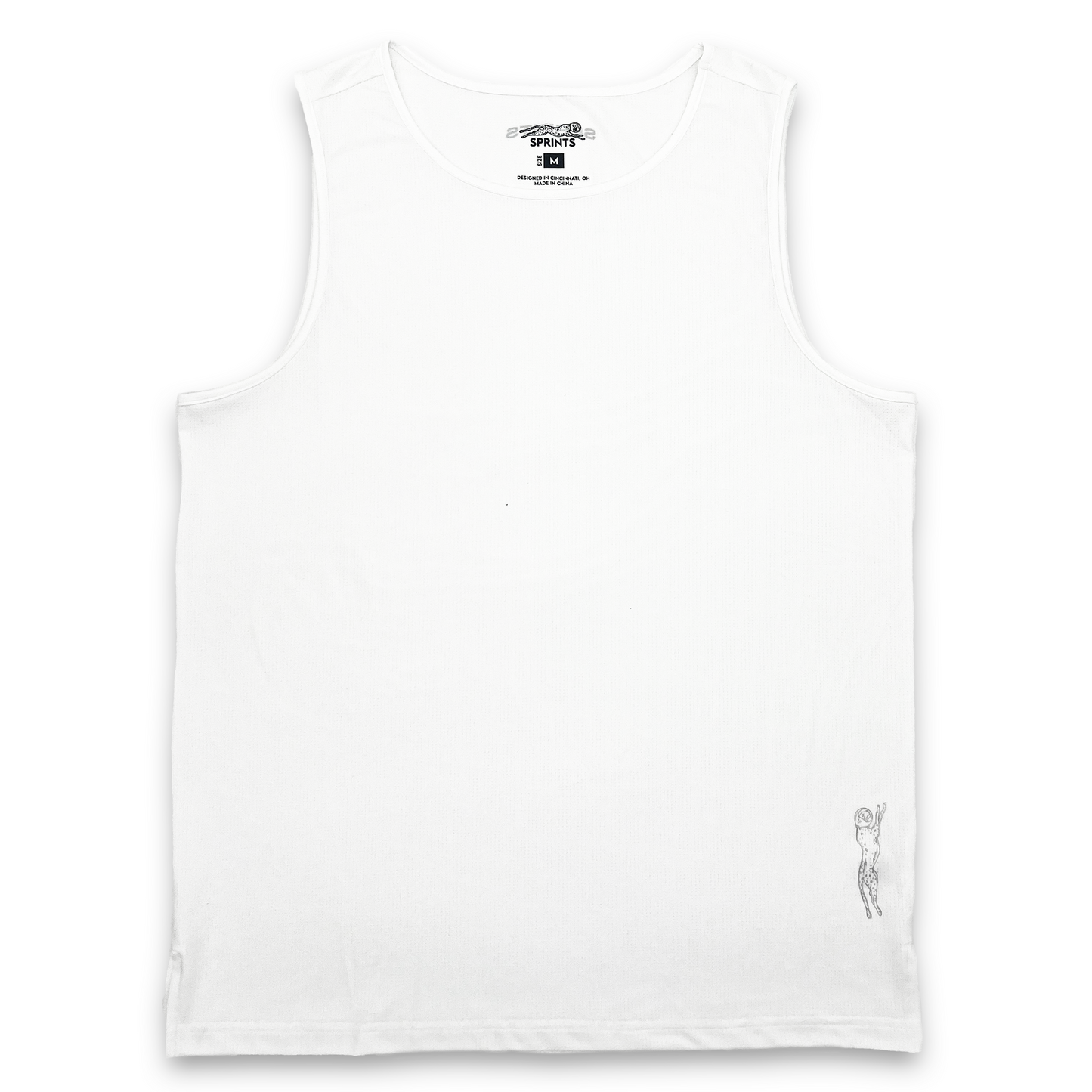 Mens Core Zero Running Tank - Stealth White