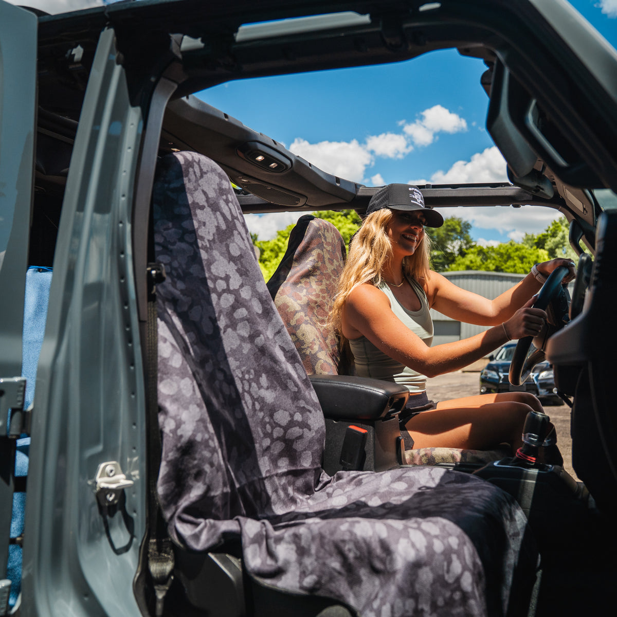 The Range Camo - Midnight Car Seat Cover Towel w/ Snaps