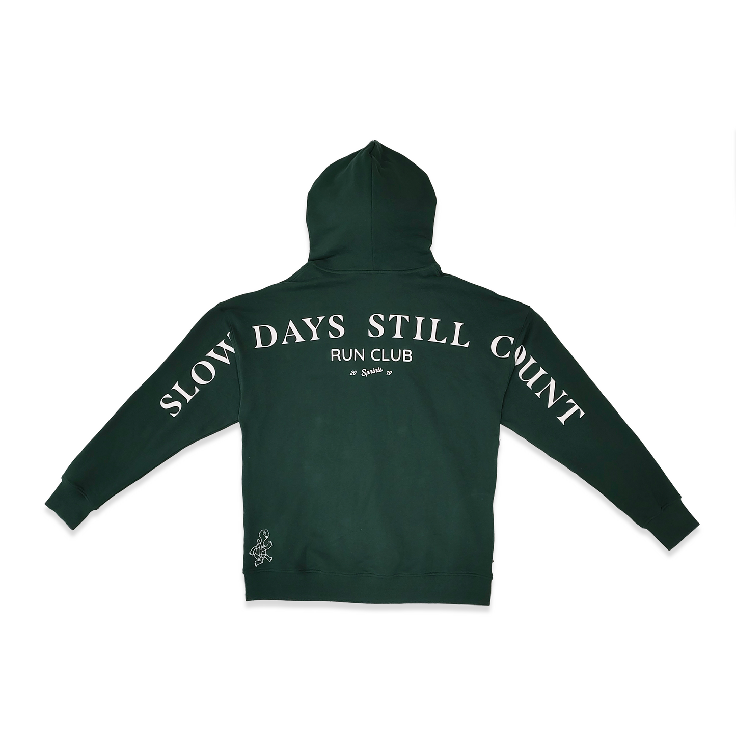 Run Club Oversized Hoodie - Slow Days Still Count - Green