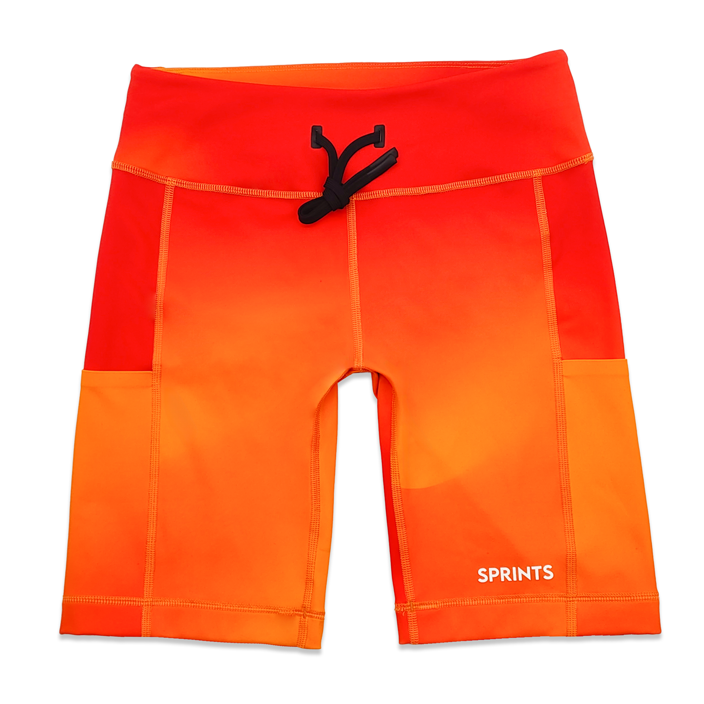 Womens Flexion 8" Compression Short - Orange Crush