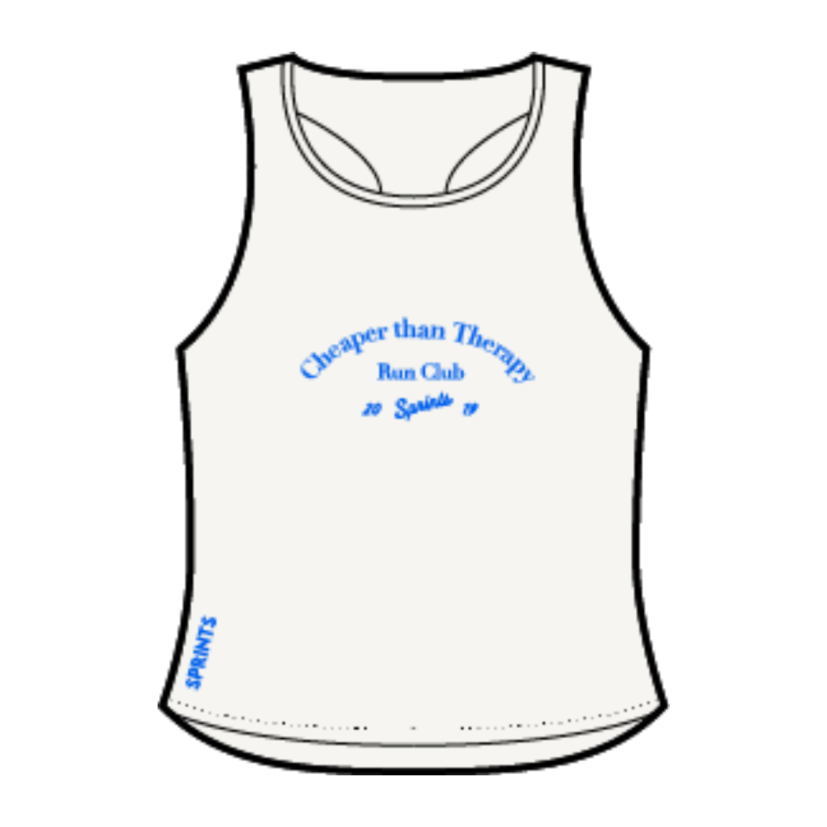 Womens Core Zero Running Tank - Cheaper Than Therapy Run Club White